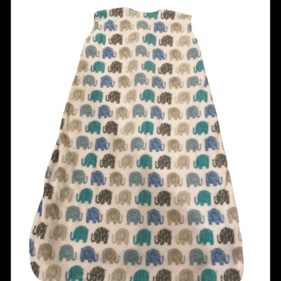 Halo Sleepsack Large 12-18 months 22-28lbs Elephant Print Fleece - Picture 2 of 4